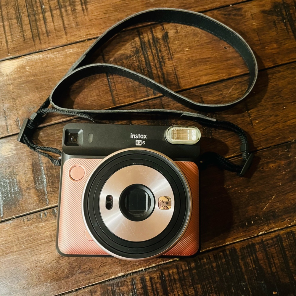 FujiFilm pink instant camera